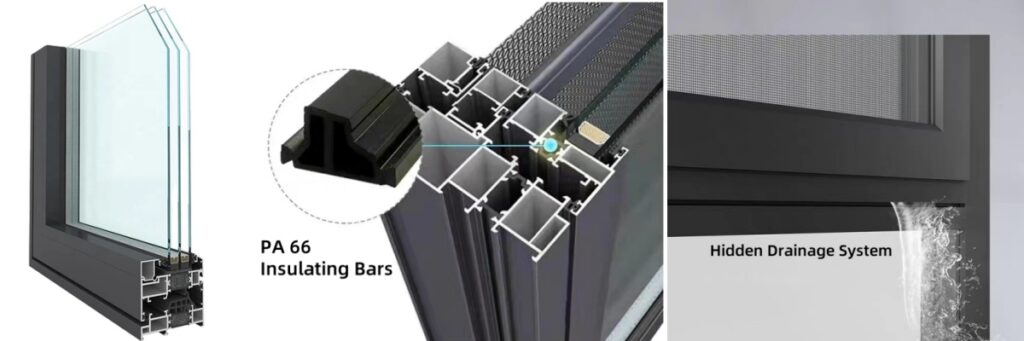 Energy efficient aluminum windows